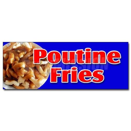 POUTINE FRIES DECAL Sticker French Fries Fry Gravy Cheese Curds